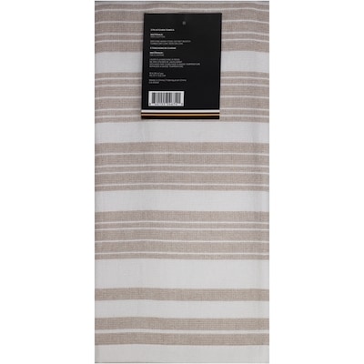 Premium 2 Pack Cotton Woven Terry Tea Towels Tan