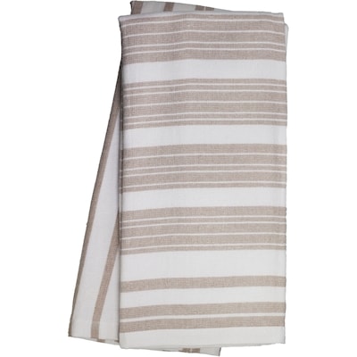 Premium 2 Pack Cotton Woven Terry Tea Towels Tan