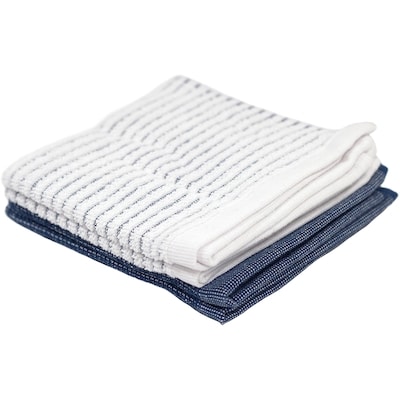 4 Pack Rib Dishcloth Set Navy
