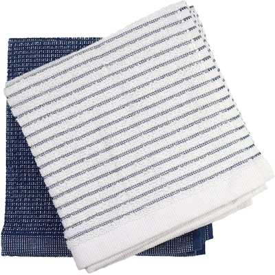 4 Pack Rib Dishcloth Set Navy