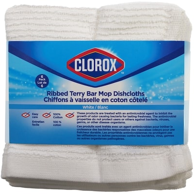 Clorox Ensemble De 6 Linges Blanc 6 ea, 2,50 $/1ch