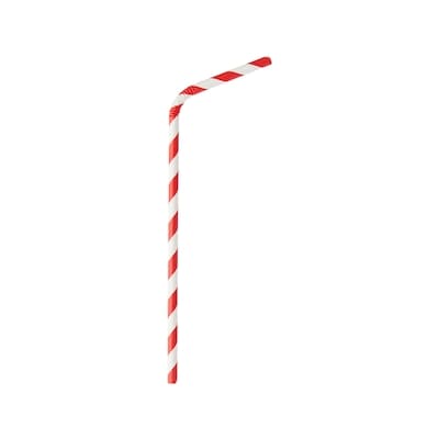 Lot de 100 pailles en papier flexibles
