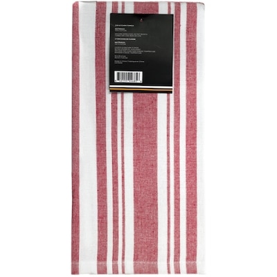 Premium 2 Pack Kitchen Towels Basketweave Red