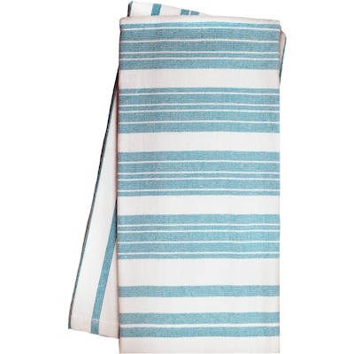 Premium 2 Pack Cotton Woven Terry Tea Towels Cyan