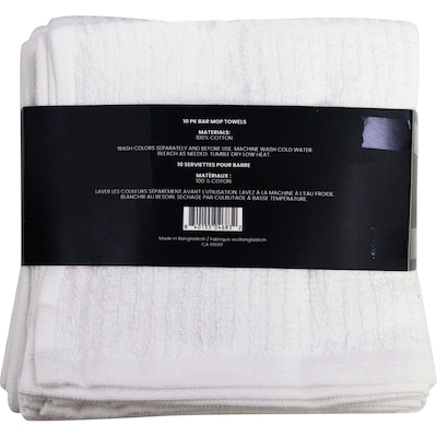 Bar Mop Dishcloths White, 10 pack
