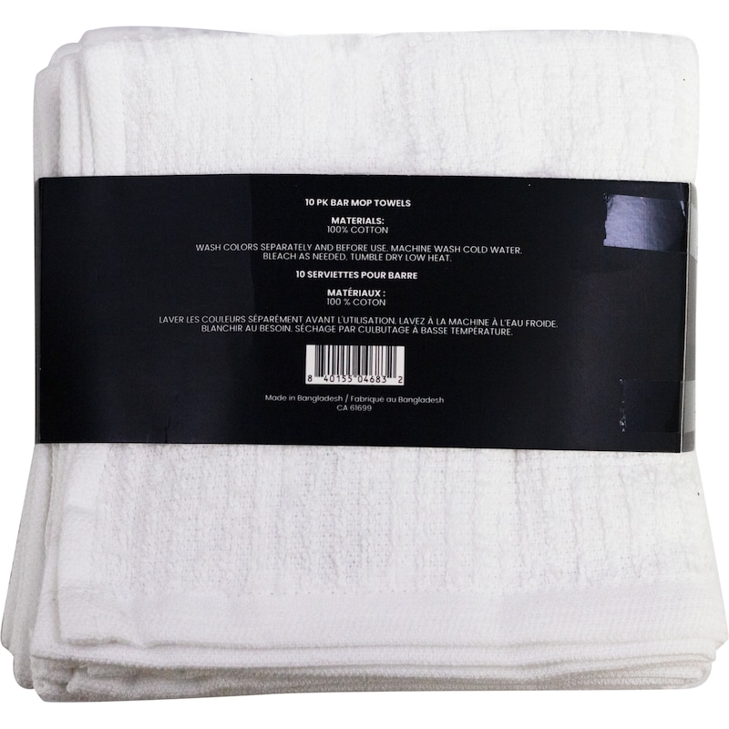Bar Mop Dishcloths White, 10 pack