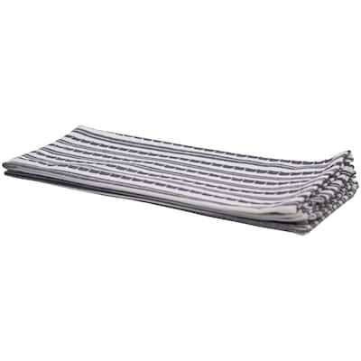 Premium 2 Pack Kitchen Towels Basketweave Black