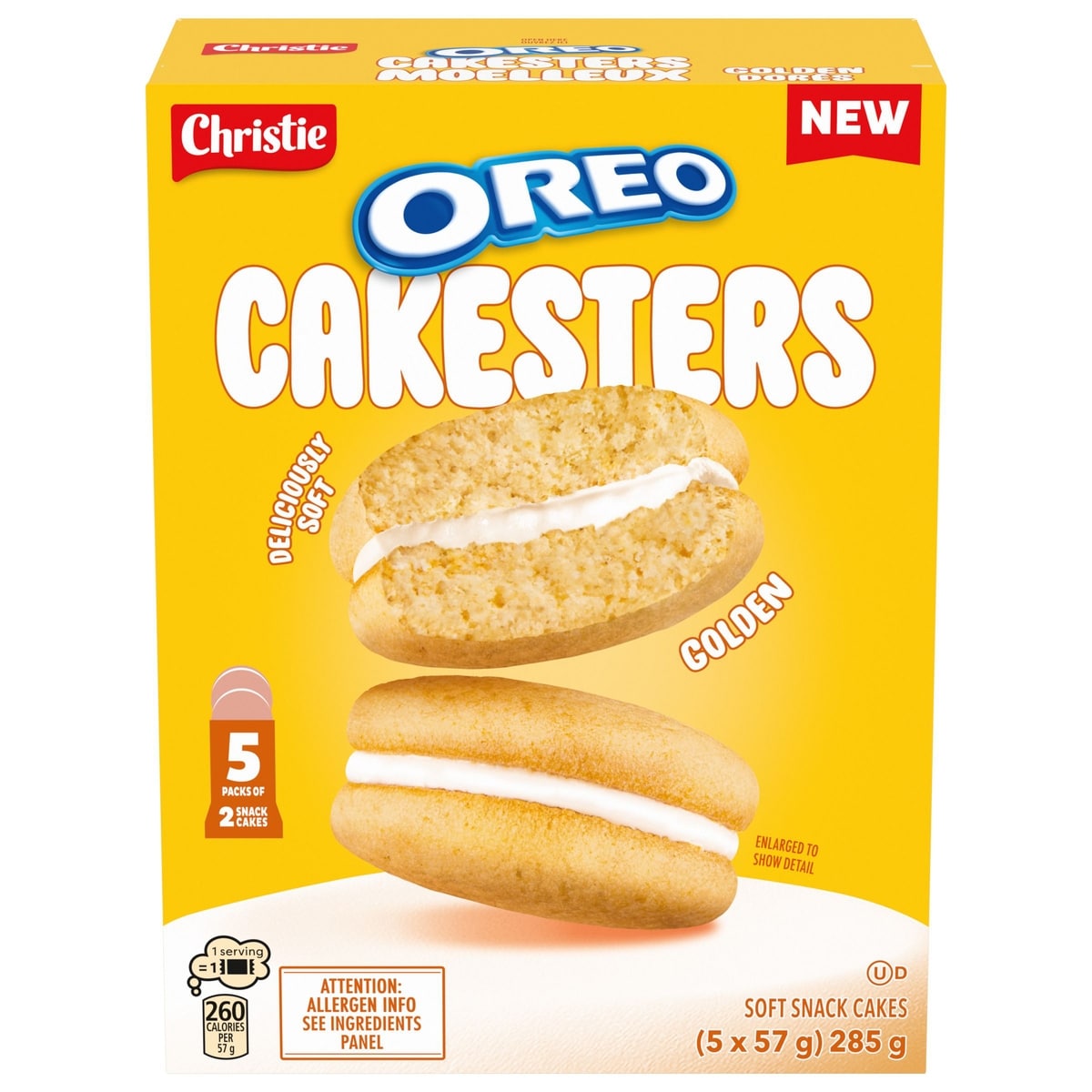 Christie OREO Cakesters Soft Snack Cakes, Snack Packs, Golden 285 g, $2.28/100g