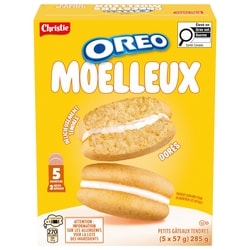 Christie OREO Moelleux Petits gâteaux tendres, Dorés 285 g, 1,58 $/100g