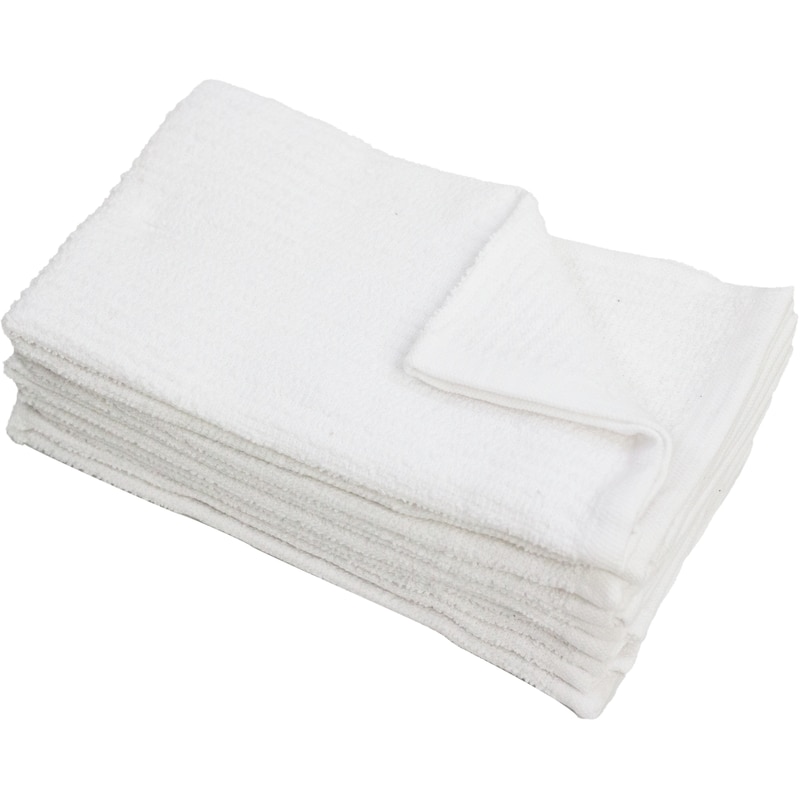 Premium 6 Pack Bar Mop Towel White