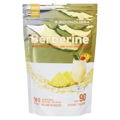 Schinoussa Drink Mix Berberine Natural Pina Colada Flavour 150 g, $18.66/100g
