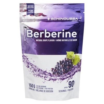 Schinoussa Drink Mix Berberine Natural Grape Flavour 150 g, $17.66/100g