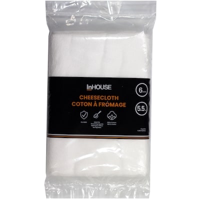 InHouse Premium 6 Yards Cheesecloth White 6 ea, $1.00/1ea