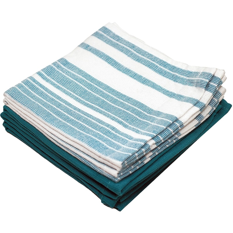 Premium 5 Pack Cotton Terry Dishcloth Cyan