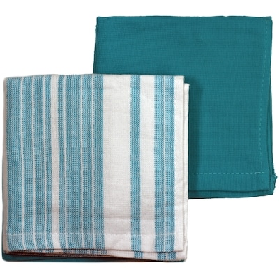 Premium 5 Pack Cotton Terry Dishcloth Cyan