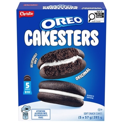 Christie OREO Cakesters Soft Snack Cakes, Snack Packs, Original 285 g, $2.28/100g
