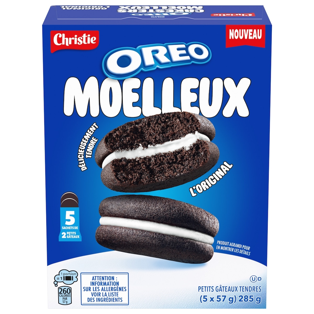 Christie OREO Moelleux Petits gâteaux tendres, L'Original 285 g, 2,28 $/100g