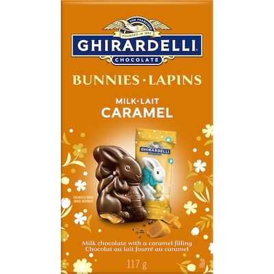 Ghirardelli Sachet de lapins de Pâques en chocolat au lait Caramel 117 g, 8,55 $/100g