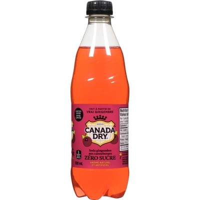 Canada Dry Soda gingembre aux canneberges, sans sucre 500 ml, 0,70 $/100ml
