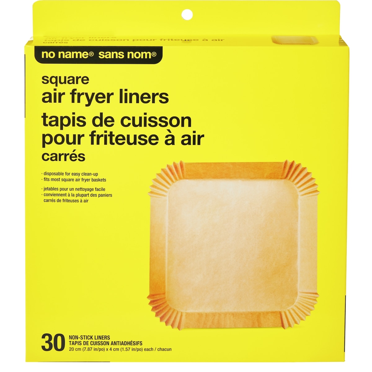Sans Nom 30 tapis carrés de cuisson pour friteuse à air 30 ea, 0,13 $/1ch