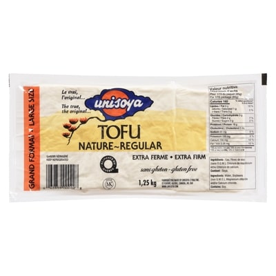 Unisoya Tofu nature extra ferme grand format 1.25 kg, 0,56 $/100g