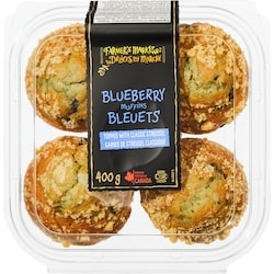 Farmer's Market Blueberry Muffins 400 g, $1.25/100g