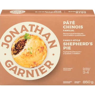 Jonathan Garnier Pâté chinois 850 g, 1,76 $/100g