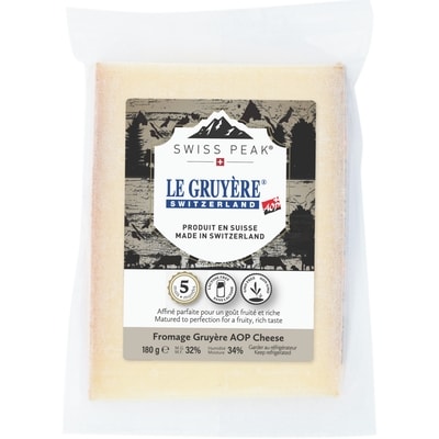 Swiss Peak Gruyère Cheese 180 g, $6.11/100g