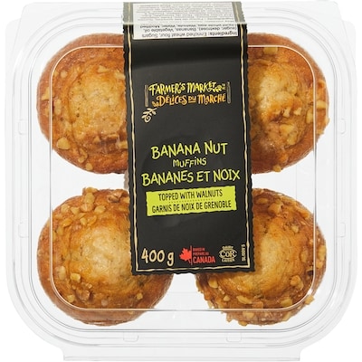 Farmer's Market Banana Nut Muffins 400 g, $1.25/100g
