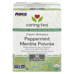 Now Caring Tea Tea Bags Organic Peppermint 24 ea, $0.42/1ea