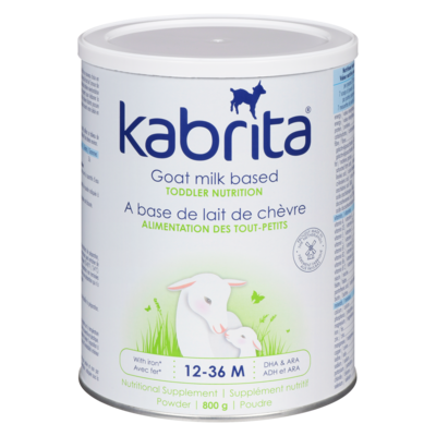 Kabrita Base de lait de chèvre alimentation des tout-petits poudre 12-36 m 800 g, 6,50 $/100g