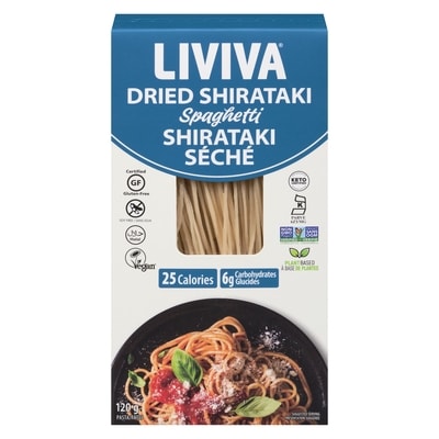 LIVIVA Pâtes spaghetti shirataki séché 120 g, 3,75 $/100g