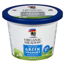 Greek Yogourt Probiotic Plain Organic 2 % M.F.