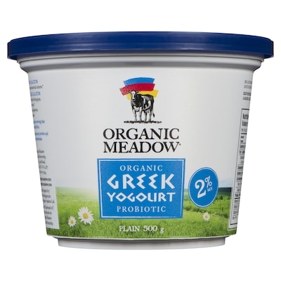 Greek Yogourt Probiotic Plain Organic 2 % M.F.