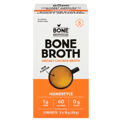 Bone Brewhouse Bone Broth Instant Chicken Broth Homestyle 16 g, $62.44/100g
