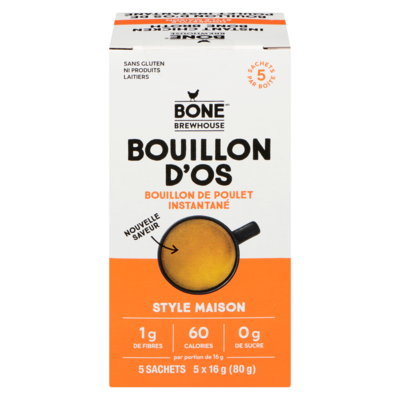 Bone Brewhouse Bouillon d'os bouillon de poulet instantané style maison 16 g, 74,94 $/100g