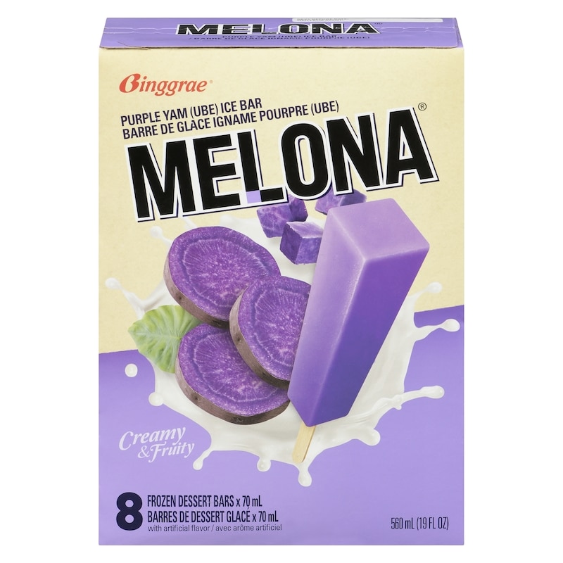 Melona Frozen Dessert Bars Purple Yam Ube Ice Bar