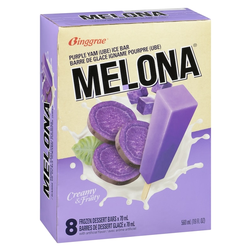 Melona Frozen Dessert Bars Purple Yam Ube Ice Bar
