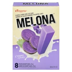 Binggrae Melona barres de dessert glacé barre de glace igname pourpre ube 560 ml, 0,87 $/100ml