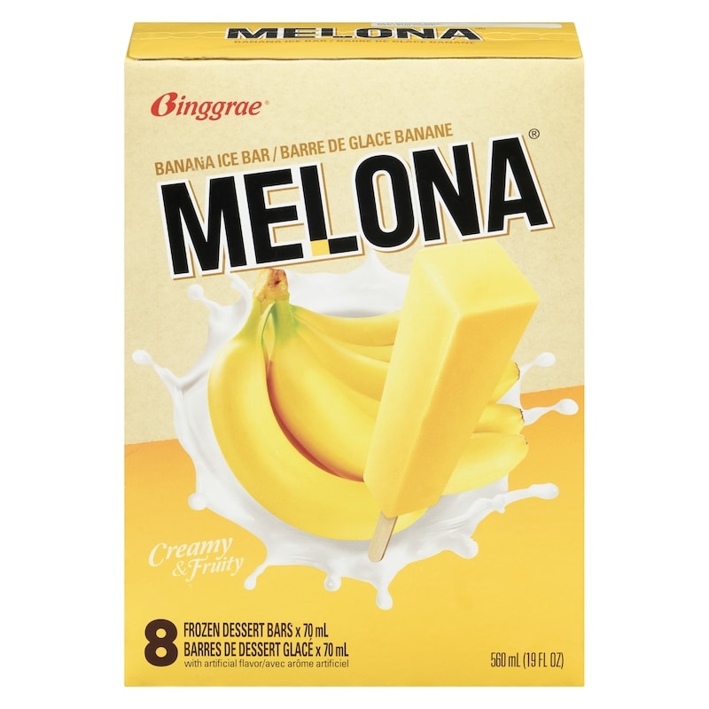 Melona Frozen Dessert Bars Banana Ice Bar