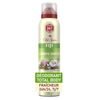 Old Spice Désodorisant pour tout le corps pour hommes, désodorisant Corps entier, Fiji, vaporisateur sans aluminium pour une fraîcheur 24 heures sur 24, 7 jours sur 7, 99 g 99 g, 19,18 $/100g