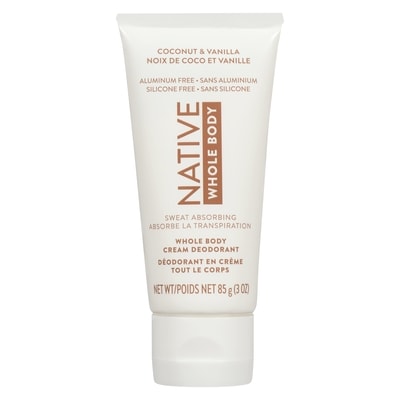Native Whole Body Cream Deodorant, Coconut & Vanilla  85 g, $16.46/100g