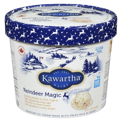 Kawartha Premium Ice Cream Made With Fresh Milk & Cream Reindeer Magic 1.5 l, $0.60/100ml