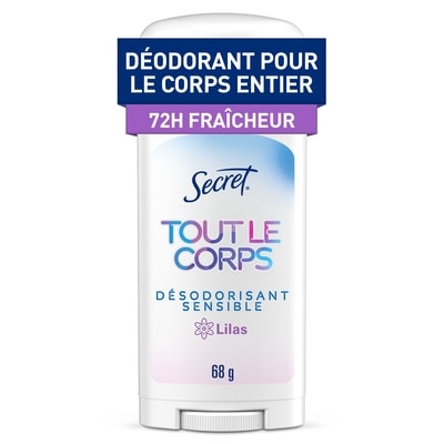 Secret Désodorisant en bâton Tout le corps sans aluminium pour femmes avec notes de lilas frais et nénuphar 68 g, 27,93 $/100g