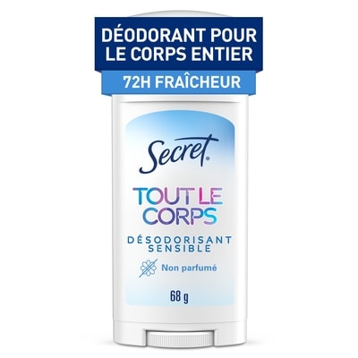 Secret Désodorisant en bâton Tout le corps sans aluminium pour femmes, non parfumé 68 g, 27,93 $/100g