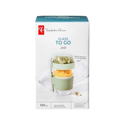 President's Choice Glass To Go Jar 1 ea, $12.00/1ea