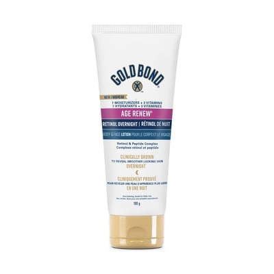 Gold Bond Age Renew Rétinol de nuit lotion pour le corps et le visage 198 g, 9,09 $/100g
