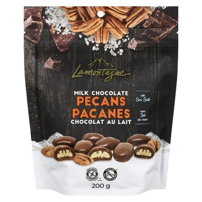 Lamontagne Pecans Milk Chocolate With Sea Salt 200 g, $2.50/100g