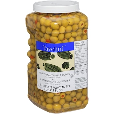 Tavolini Stuffed Green Manzanilla Olives 4 l, $1.22/100ml
