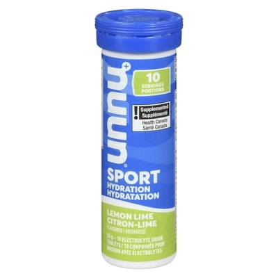 Nuun Hydration Sport Lemon Lime Flavoured 10 ea, $1.20/1ea
